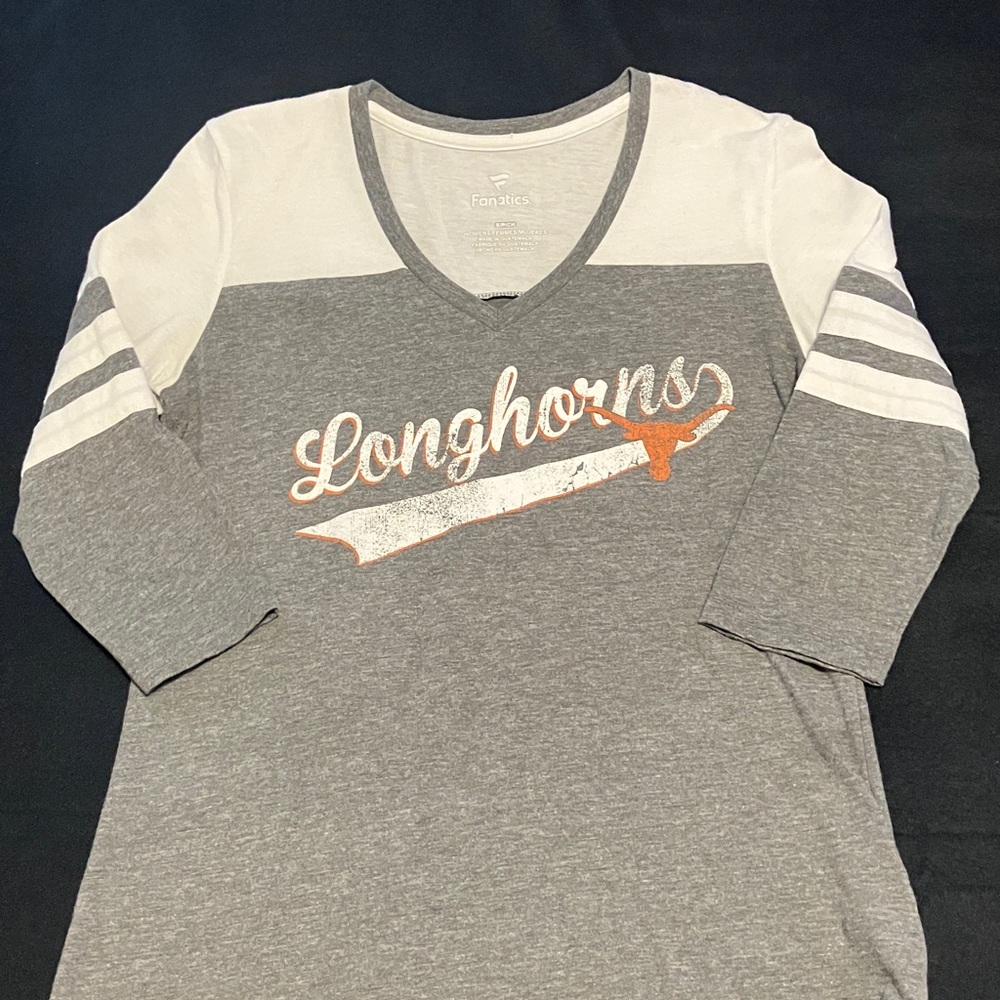 Fanatics Gray and White Longhorns Women's Top #9